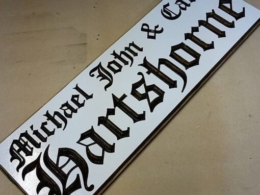 V-Carved CNC Routed Signs